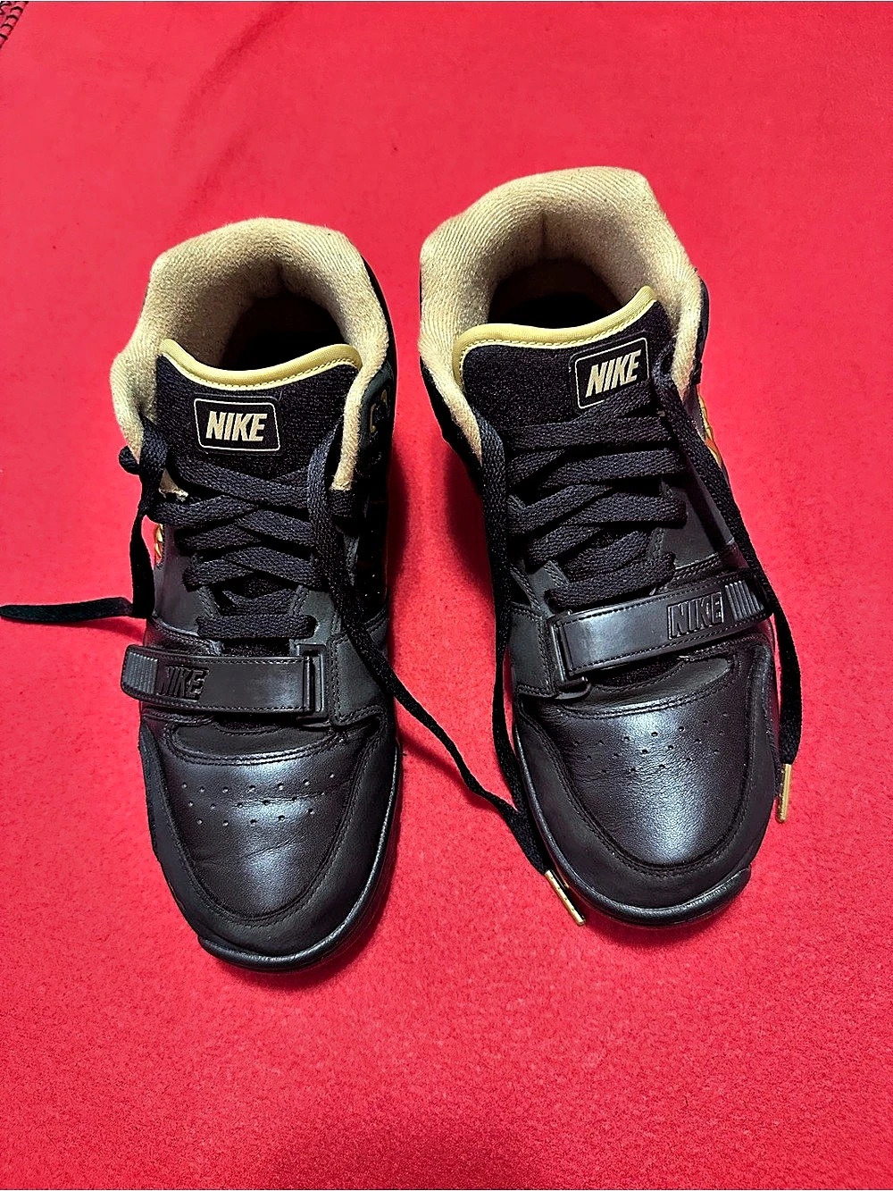 Nike Air Trainer 1 Air High-Top Sneakers Black & Gold US 9.5